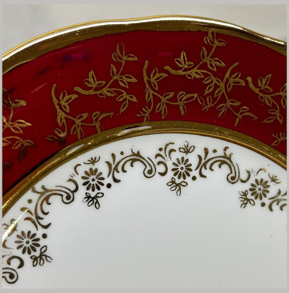 Набор тарелок 19 см 6 шт  Carlsbad &quot;Фредерика /Золотые листья на красном&quot; / 336336