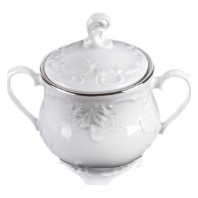 Сахарница 250 мл  Cmielow &quot;Рококо /Платиновый узор&quot; / 112048