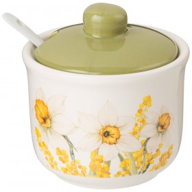 Сахарница 300 мл с ложкой 10 х 9,5 см  Agness &quot;Sunday&quot; / 341628