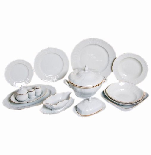 Столовый сервиз на 12 персон 67 предметов  Thun "Бернадотт /Отводка золото" / 025742 — 