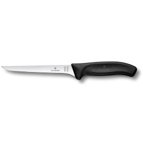 Нож обвалочный гибкое лезвие 15 см черный в блистере  Victorinox "Swiss Classic" / 320283