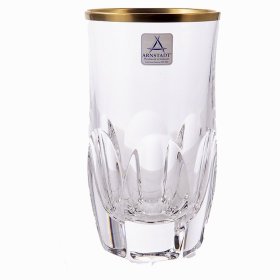 Стаканы для воды 300 мл 6 шт  Arnstadt Kristall &quot;Полаис /Золотая кайма&quot; / 065731
