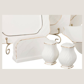 Столовый сервиз на 6 персон 26 предметов (без супника)  LEFARD &quot;Двойная золотая линия&quot; / 189192