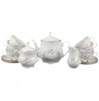 Чайный сервиз на 6 персон 15 предметов  Cmielow "Рококо /Голубой цветок" (200 мл) / 061493