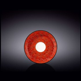 Блюдце 14 см красное  Wilmax &quot;Splash&quot; / 261417