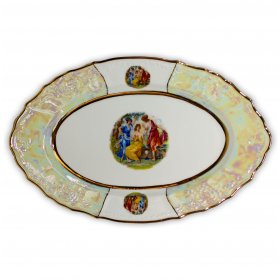 Блюдо 36 см овальное  Thun "Бернадотт /Мадонна перламутр" / 232014