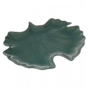 Блюдо 35 х 29 см Листок Гинкго зелёное  Easy Life "Мадагаскар" / 245825
