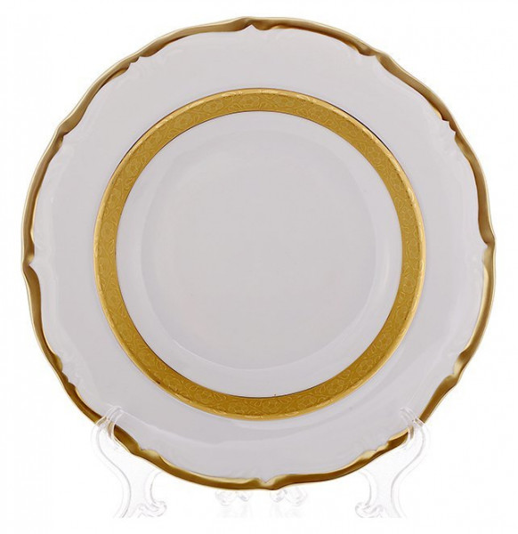 Набор тарелок 17 см 6 шт  Bavarian Porcelain &quot;Мария-Тереза /Золотая матовая лента&quot; / 093139