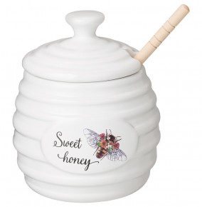 Банка для мёда 13 х 11 х 14,5 см белая  LEFARD "Sweet honey" / 272185