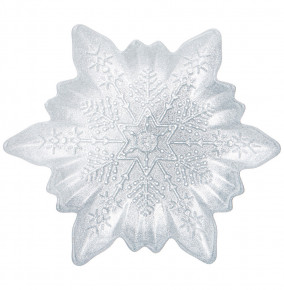 Блюдо 20 см Снежинка  АКСАМ "Snow cristal silver" / 262808
