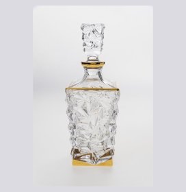 Графин для виски 900 мл  Bohemia Jihlava &quot;Glacier /С золотом&quot; хрусталь Йиглава / 069110