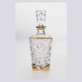 Графин для виски 900 мл  Bohemia Jihlava &quot;Glacier /С золотом&quot; хрусталь Йиглава / 069110