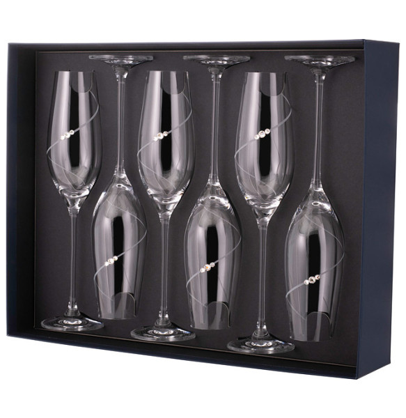 Бокалы для шампанского 210 мл 6 шт  Diamant &quot;Силуэт&quot; (подарочная упаковка) / 328029