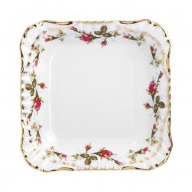 Салатник 21 см квадратный  Cmielow &quot;Ивона /Шиповник&quot; / 365494