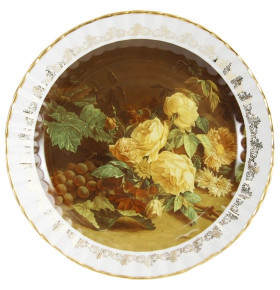 Настенная тарелка 32 см  Bavarian Porcelain "Цветы 9" / 080154