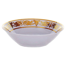 Салатник 26 см  Bavarian Porcelain &quot;Александрия /Золотой узор на белом&quot; / 069090