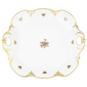 Блюдо 32 см квадратное  Chodov &quot;Корона /Золотая роза&quot; / 212725