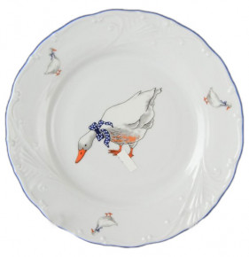 Набор тарелок 19 см 6 шт  Bohemia Porcelan Moritz Zdekauer 1810 s.r.o. "Лиана /Гуси" / 051032