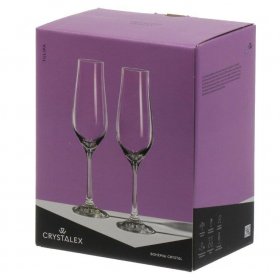 Бокалы для шампанского 170 мл 6 шт  Crystalex CZ s.r.o. &quot;Тулипа /90804 /Дымчатые&quot; / 359910