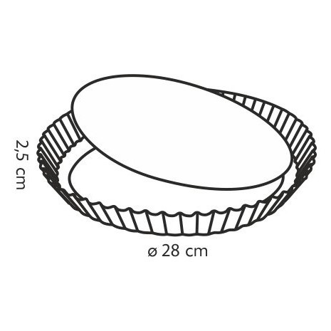 Форма для выпечки с волнистыми краями и съемным дном d-28 см &quot;Tescoma /DELÍCIA&quot; / 084962
