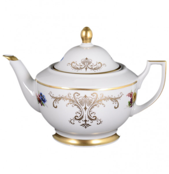 Заварочный чайник 1,2 л  Bohemia Porcelan Moritz Zdekauer 1810 s.r.o. &quot;Аннетта /Золотой вензель и Цветы&quot; / 088930