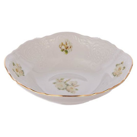 Салатник 16 см  Thun &quot;Бернадотт /Белые розы /золото&quot; / 166548