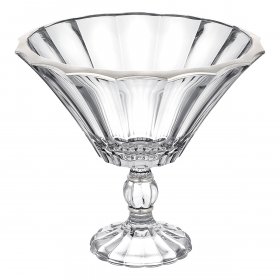 Ваза для фруктов 26 см н/н  Bohemia Design &quot;Doge /Платиновый ободок&quot; / 346052