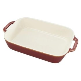 Форма для запекания 27 х 20 см прямоугольная с ручками античный медный &quot;Staub Ceramics&quot; / 354074