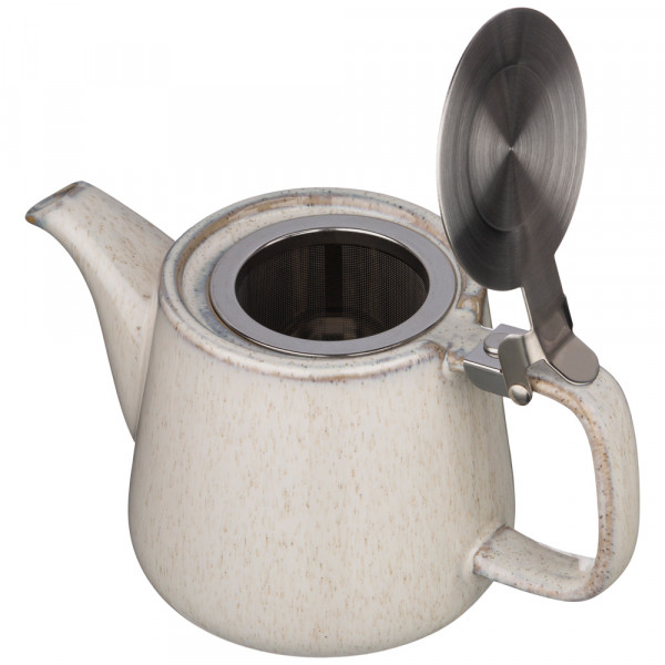 Заварочный чайник 500 мл с металлическим ситечком и крышкой светло-серый  Bronco &quot;Luster&quot; / 228665