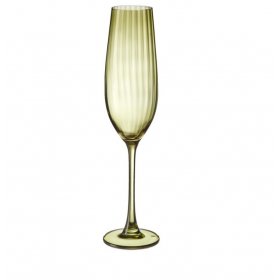 Бокалы для шампанского 260 мл 2 шт Crystal Bohemia "Columba /Колумба /Оптика /Травянисто-зеленый" / 364492