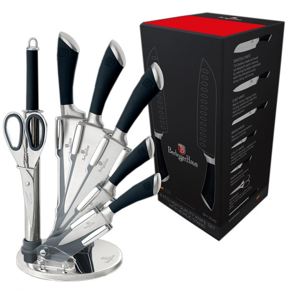 Набор ножей для кухни 8 предметов на подставке  Berlinger Haus &quot;Infinity Line&quot; / 147743