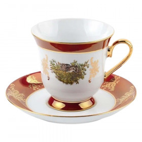 Набор чайных пар 250 мл 6 шт  Cmielow &quot;Астра /Охота красная&quot; / 349886