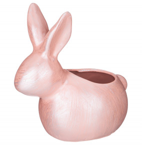 Кашпо 16 х 15,5 см розовый перламутр  LEFARD "Кролик" / 294342