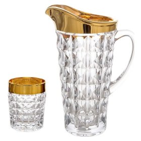 Набор для воды 7 предметов (кувшин 1,25 л + 6 стаканов по 230 мл)  UNION GLASS "Диаманд /Блестящая 1" / 103860