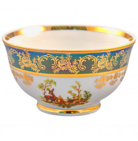 Пиала 11 см 1 шт  Royal Czech Porcelain "Мария-Тереза /Охота зеленая" / 203451