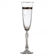 Бокалы для шампанского 190 мл 6 шт  Crystalite Bohemia &quot;Проксима /436528 /Панто /Платиновый кант&quot; / 155655