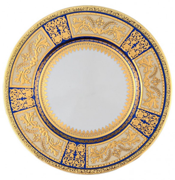 Набор тарелок 27 см 6 шт  Falkenporzellan &quot;Диадема /Синяя крем золото&quot; / 060265