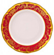 Набор тарелок 15 см 6 шт  Weimar Porzellan &quot;Ювел /Красный с золотым узором&quot; / 002204
