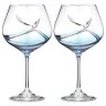 Бокалы для красного вина 570 мл 2 шт  Crystalex CZ s.r.o. "Турбуленция /Голубые" / 309820