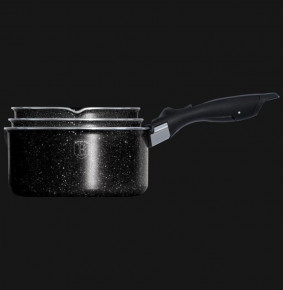 Набор посуды 4 предмета (кастрюли 16, 18, 20 см) со съёмной ручкой  Berlinger Haus "Click it" черный / 131619