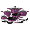 Набор посуды 15 предметов  Berlinger Haus "Royal Purple Metallic Line" / 131651