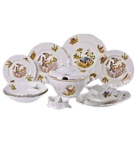 Столовый сервиз на 12 персон 67 предметов  Thun &quot;Бернадотт /Охота&quot; / 048269