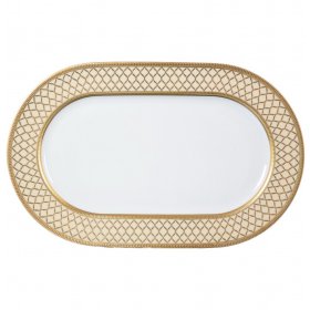 Блюдо 36 см овальное  Falkenporzellan "Валенсия /Крем /В золотом ришелье" / 119663