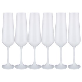 Бокалы для шампанского 200 мл 6 шт  Crystalex CZ s.r.o. &quot;Сандра /Белые&quot; / 170276