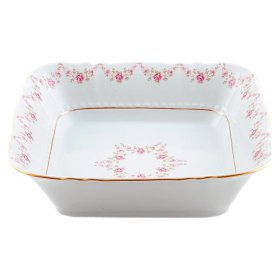 Салатник 21 см квадратный  Leander &quot;Соната /Розовый цветок&quot; / 084186