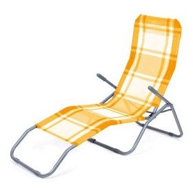 Шезлонг 142 х 60 х 96 см оранжевый &quot;Banquet /Клетка&quot; / 213079