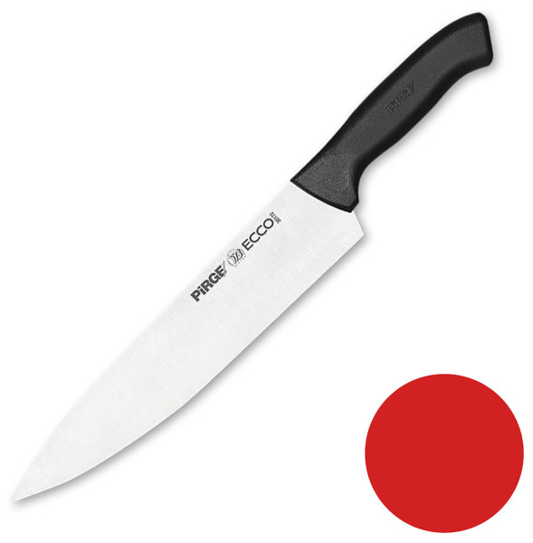 Нож поварской 25 см красная ручка  PIRGE &quot;Ecco&quot; / 321705