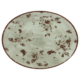 Тарелка 32 х 23 см овальная плоская серая  RAK Porcelain &quot;Peppery&quot; / 314798