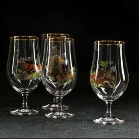 Бокалы для пива 380 мл 4 шт  Crystalex CZ s.r.o. &quot;Охота /Ассорти&quot;** / 029710