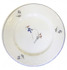 Блюдо 29 см круглое  Cmielow &quot;Рококо /Гуси&quot; / 127610